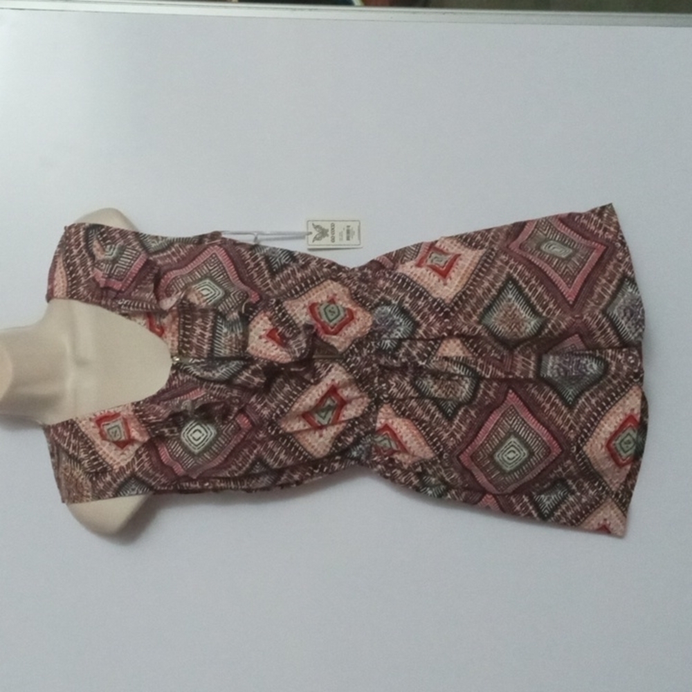 Go CoCo Romper Sz S Multi Color Print  NWT